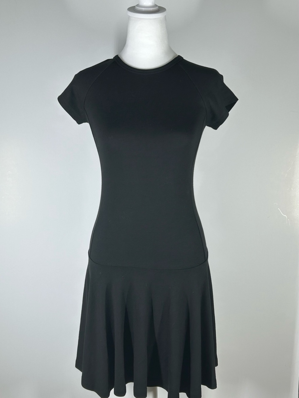 Polo Ralph Lauren Black Drop-Waist Fit & Flare Mini Dress XS/TP